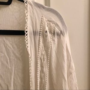 NWT Forever 21 Sheer White Kimono